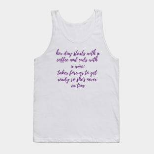 Coffee and Wine Tank Top